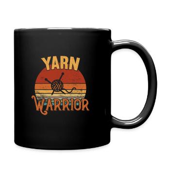 Yarn Warrior / Crochet - Full Colour Mug - black - Right