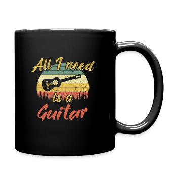 Tout ce dont j’ai besoin est une guitare / Gitarre - Mug uni - noir - Droite