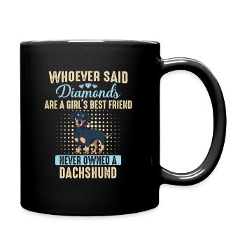 Dachshund Dog - Full Colour Mug - black - Right