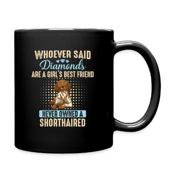 Deutsch Kurzhaar Hund - Tasse einfarbig - Schwarz - Rechts