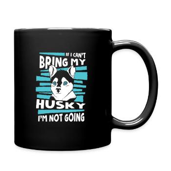 Chien Husky Sibérien - Mug uni - noir - Droite