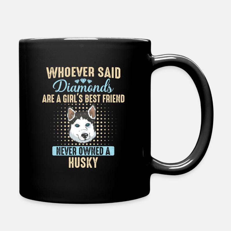 Siberian Husky Hund - Tasse einfarbig - Schwarz