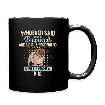 Carlin Pug Chien - Mug uni - noir - Droite