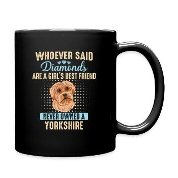 Chien Yorkshire Terrier - Mug uni - noir - Droite