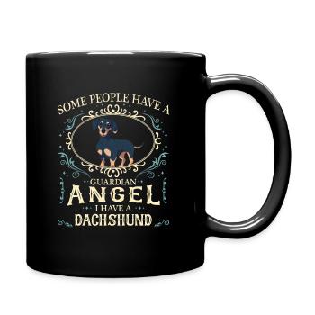 Dachshund Dog - Full Colour Mug - black - Right