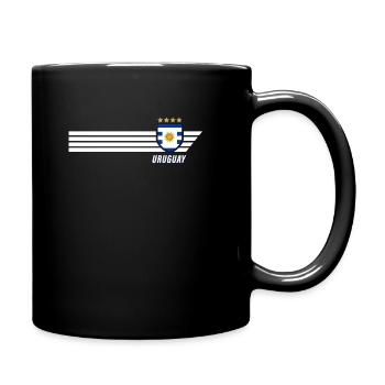 Uruguay Urus La Celeste Fußball Fan Trikot - Tasse einfarbig - Schwarz - Rechts