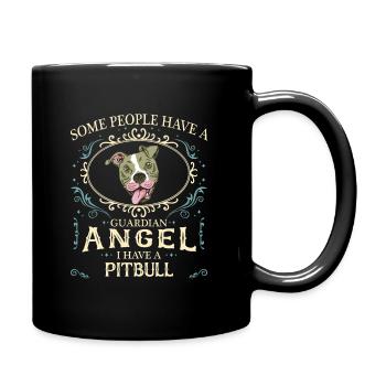 Pitbull Dog - Full Colour Mug - black - Right