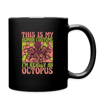 Octopus Octopus Cuttlefish Animal - Full Colour Mug - black - Right