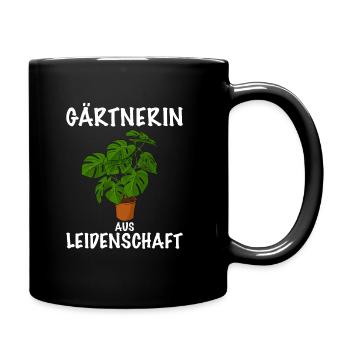 Gärtnerin Pflanze - Tasse einfarbig - Schwarz - Rechts