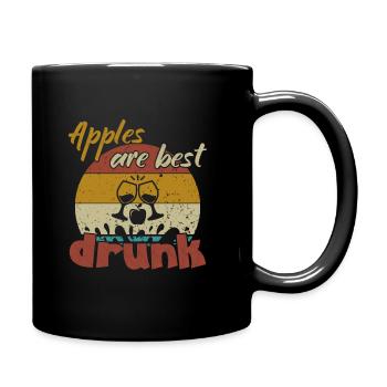Apples are best Drunk / Cider - Tasse einfarbig - Schwarz - Rechts