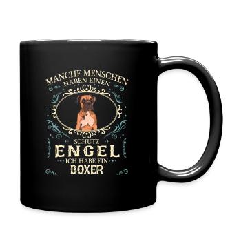 Deutscher Boxer Hund Hundehalter Hunde Boxer - Tasse einfarbig - Schwarz - Rechts