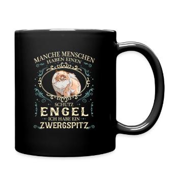 Zwergspitz Hund Pomeranian Hundehalter Hunde - Tasse einfarbig - Schwarz - Rechts