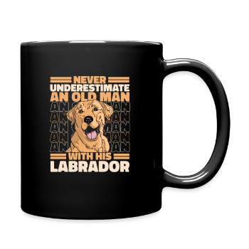 Labrador Hund - Tasse einfarbig - Schwarz - Rechts