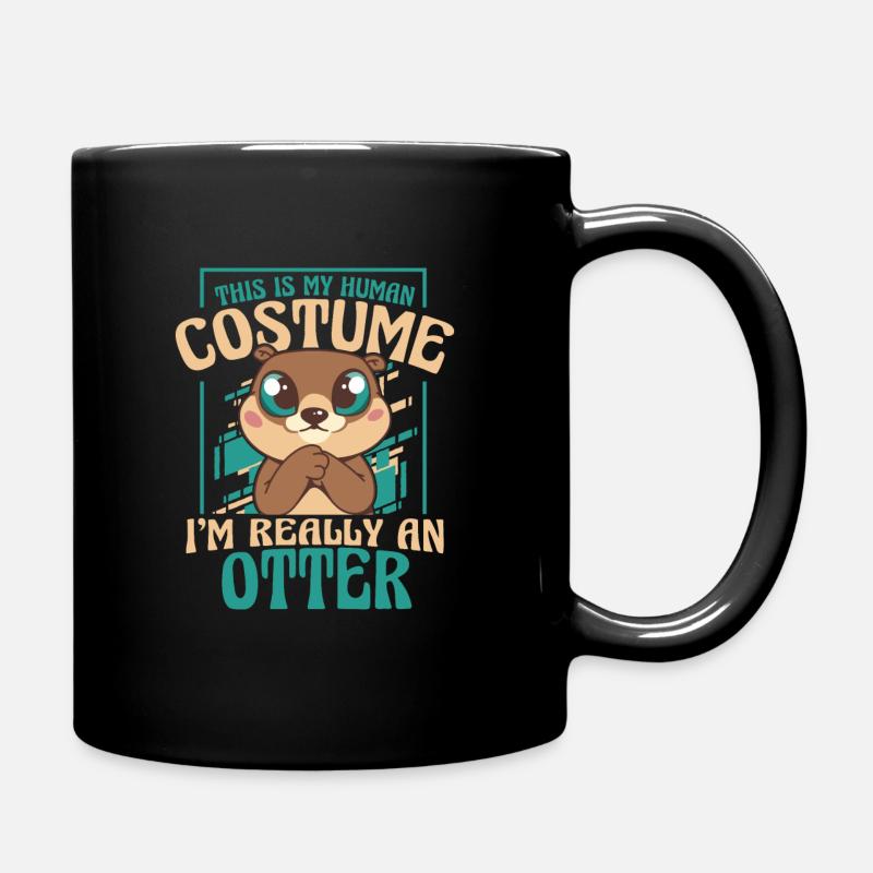 Otter Sea Otter - Full Colour Mug - black