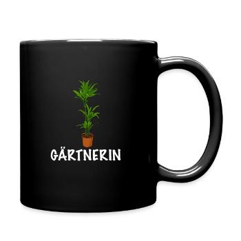 Gärtnerin Topfpflanze - Tasse einfarbig - Schwarz - Rechts