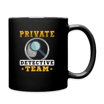 Private Detective Team - Tasse einfarbig - Schwarz - Rechts