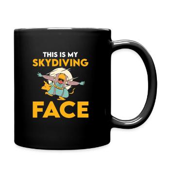 Funny Parachuting This Is My Skydiving - Tasse einfarbig - Schwarz - Rechts