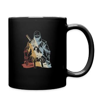 Ninja Retro Style Vintage - Tasse einfarbig - Schwarz - Rechts