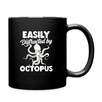 Easily Distract By Octo - Tasse einfarbig - Schwarz - Rechts
