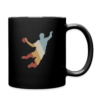 Joueur de Handball Retro Style Vintage - Mug uni - noir - Droite