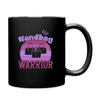 Handbag Warrior / Handbag Shopping - Full Colour Mug - black - Right