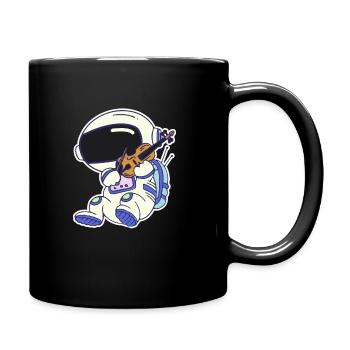 Astronomer Playing Violin - Tasse einfarbig - Schwarz - Rechts