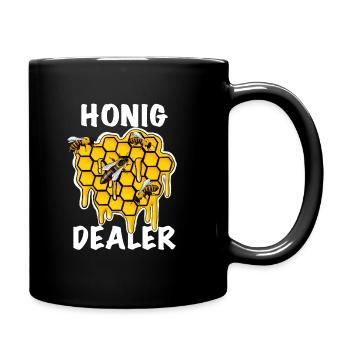 Honig dealer als Imker Bienen - Tasse einfarbig - Schwarz - Rechts