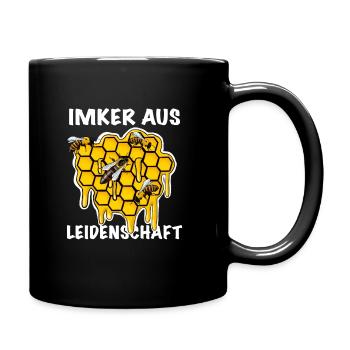 Imker aus Leidenschaft Imkerei Honig Herstellung - Tasse einfarbig - Schwarz - Rechts