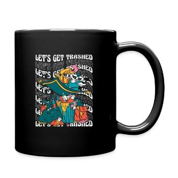 Raton laveur - Mug uni - noir - Droite