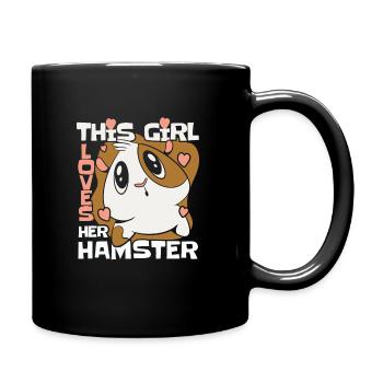 Hamster - Tasse einfarbig - Schwarz - Rechts