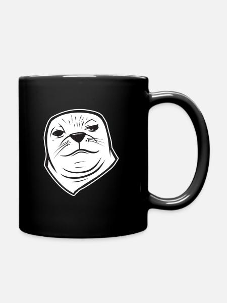 Cute Seal - Tasse einfarbig - Schwarz