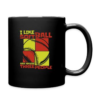 Softball Sport Softball Player - Full Colour Mug - black - Right