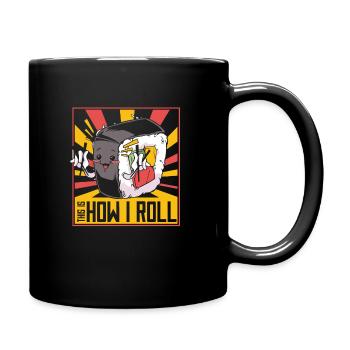 Sushi Japanisches Essen Maki Sushi Kawaii - Tasse einfarbig - Schwarz - Rechts