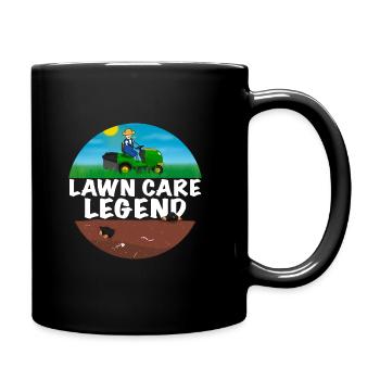 Lawn Mower Legend Gardener - Full Colour Mug - black - Right