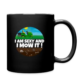 Gärtner Rasenmäher Spruch Männer Garten Geschenk - Tasse einfarbig - Schwarz - Rechts