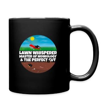 Gärtner Rasenmäher lustiger Spruch Männer Geschenk - Tasse einfarbig - Schwarz - Rechts