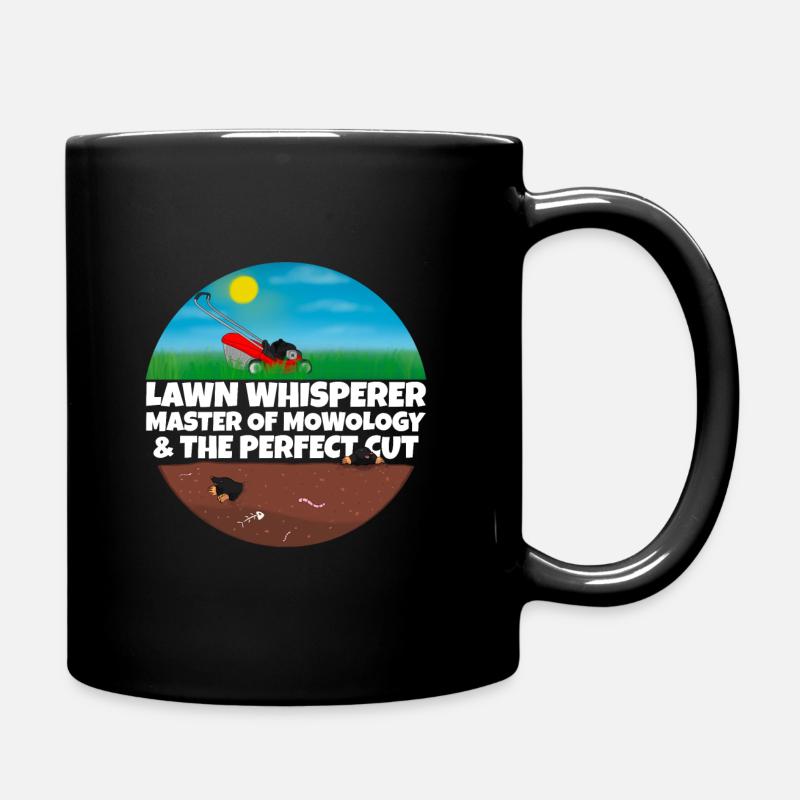 Gardener Lawn Mower Funny Saying Men Gift - Full Colour Mug - black