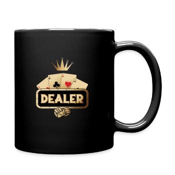 Poker Dealer Poker Player Jeu de cartes-cadeaux - Mug uni - noir - Droite