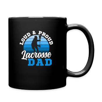 Proud Lax Dad - Tasse einfarbig - Schwarz - Rechts