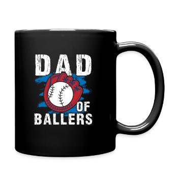 Dad Of Ballers Baseball - Tasse einfarbig - Schwarz - Rechts