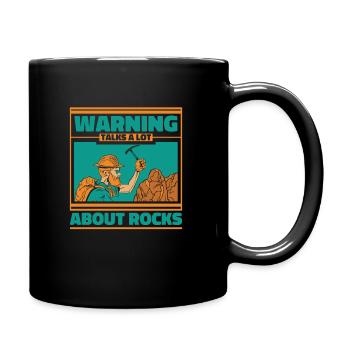 Geologie Geologe Felsen Stein Geo Mineral - Tasse einfarbig - Schwarz - Rechts