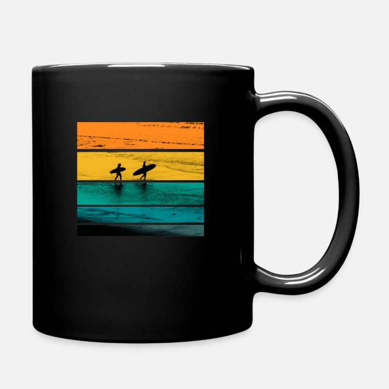Surf Surfer Surfboard Surfer Beach - Mug uni - noir