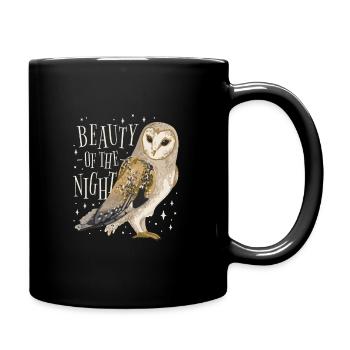 Owl Bird Animal Owls - Full Colour Mug - black - Right