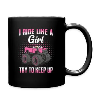 Monster Truck Auto Trucks - Full Colour Mug - black - Right