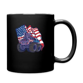 Monster Truck Auto Trucks - Full Colour Mug - black - Right