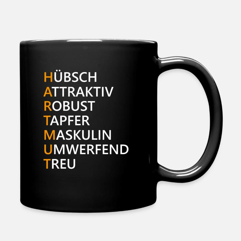 Hartmut Name Geschenk - Tasse einfarbig - Schwarz