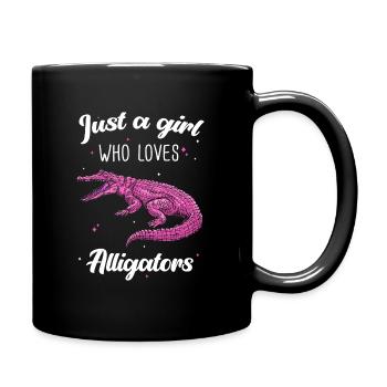 Alligator Krokodil Gator Reptilien Tier Alligator - Tasse einfarbig - Schwarz - Rechts