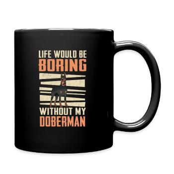 Doberman Pinscher Chien - Mug uni - noir - Droite