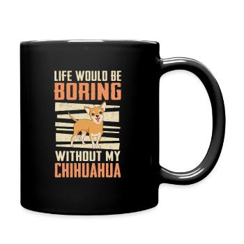 Chihuahua Dog - Full Colour Mug - black - Right