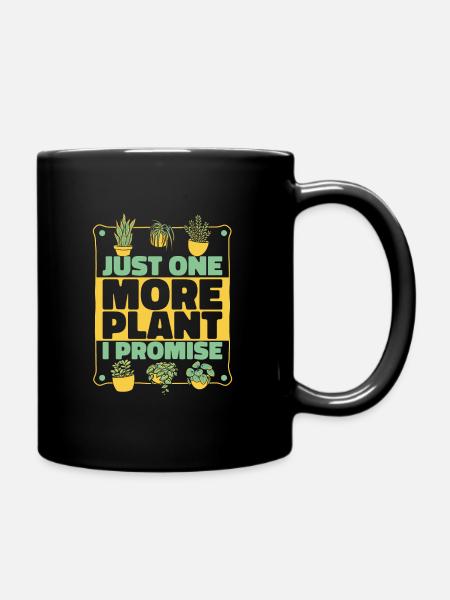 Gardener Garden Plants Gardening - Full Colour Mug - black